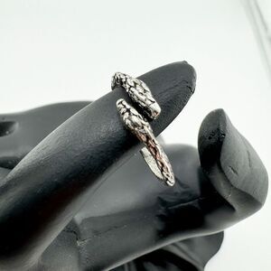 Vintage Silver Plated Snake Ring Retro Horoscope Cunning Wisdom Emo Goth Punk